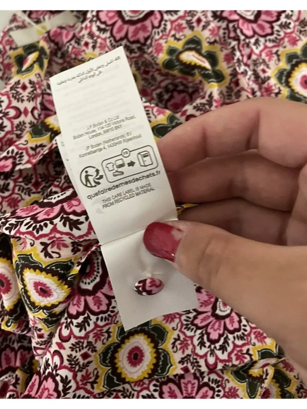 Boden Womens Yoke Detail Top Blouse UK 18 US 14 Pink Floral Boho T1098 PNK NWT